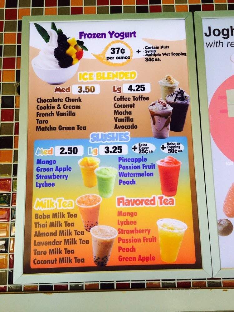 Joghurt Frozen Yogurt - West Covina, CA menu_pic