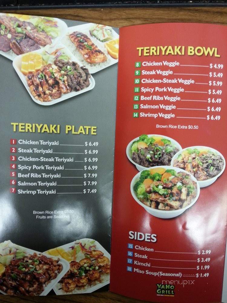 Yaho Grill - Cypress, CA menu_pic