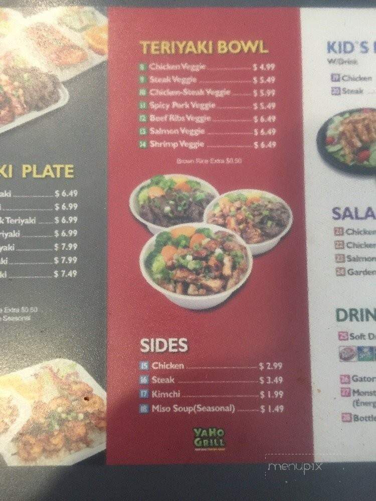 Yaho Grill - Cypress, CA menu_pic