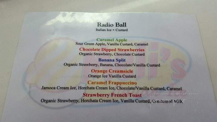Meli's Italian Ice - Los Angeles, CA menu_pic