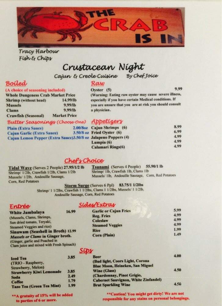 Tracy Harbour Fish & Chips - Tracy, CA menu_pic