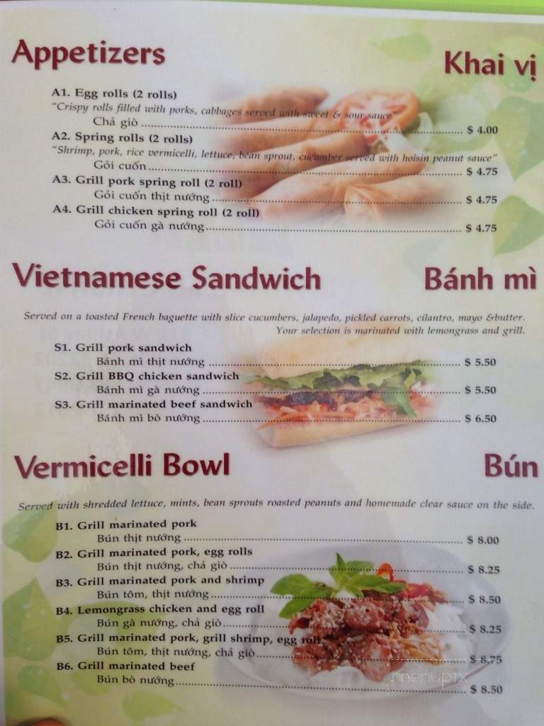 Pho's Fever - Jacksonville, FL menu_pic
