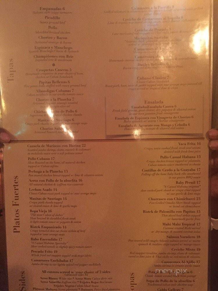 Casual Habana Cafe - New Milford, NJ menu_pic