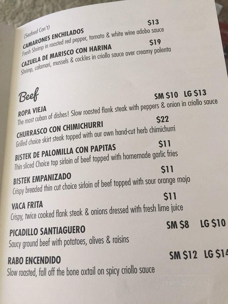 Casual Habana Cafe - New Milford, NJ menu_pic