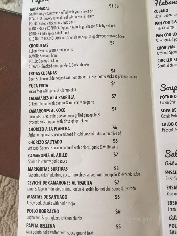 Casual Habana Cafe - New Milford, NJ menu_pic
