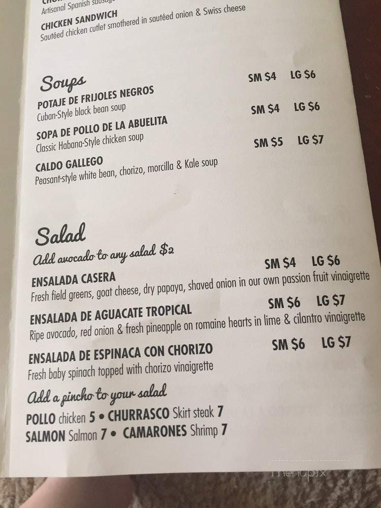 Casual Habana Cafe - New Milford, NJ menu_pic