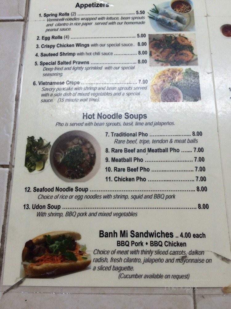 Vietnam Restaurant - King City, CA menu_pic