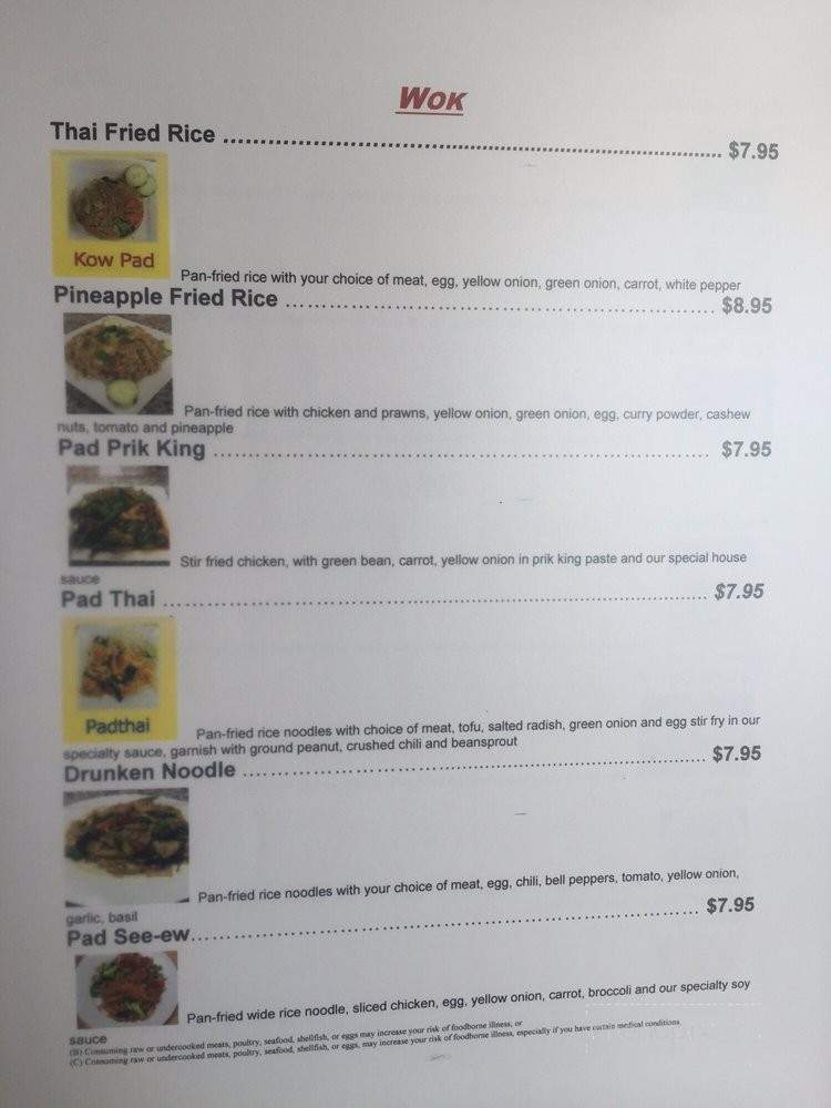 Lao-Thai Cafe - Sacramento, CA menu_pic