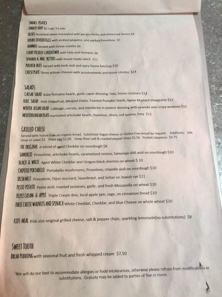 Roquefort - Murphys, CA menu_pic