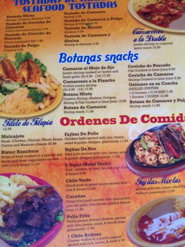 El Michoacano - Fresno, CA menu_pic