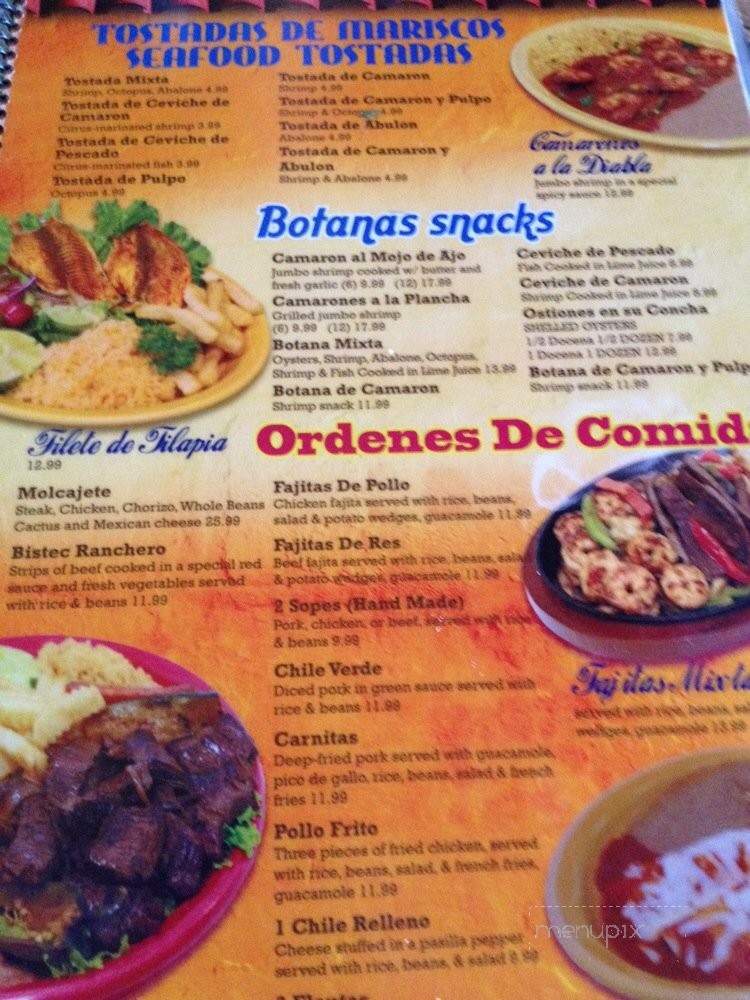 El Michoacano - Fresno, CA menu_pic