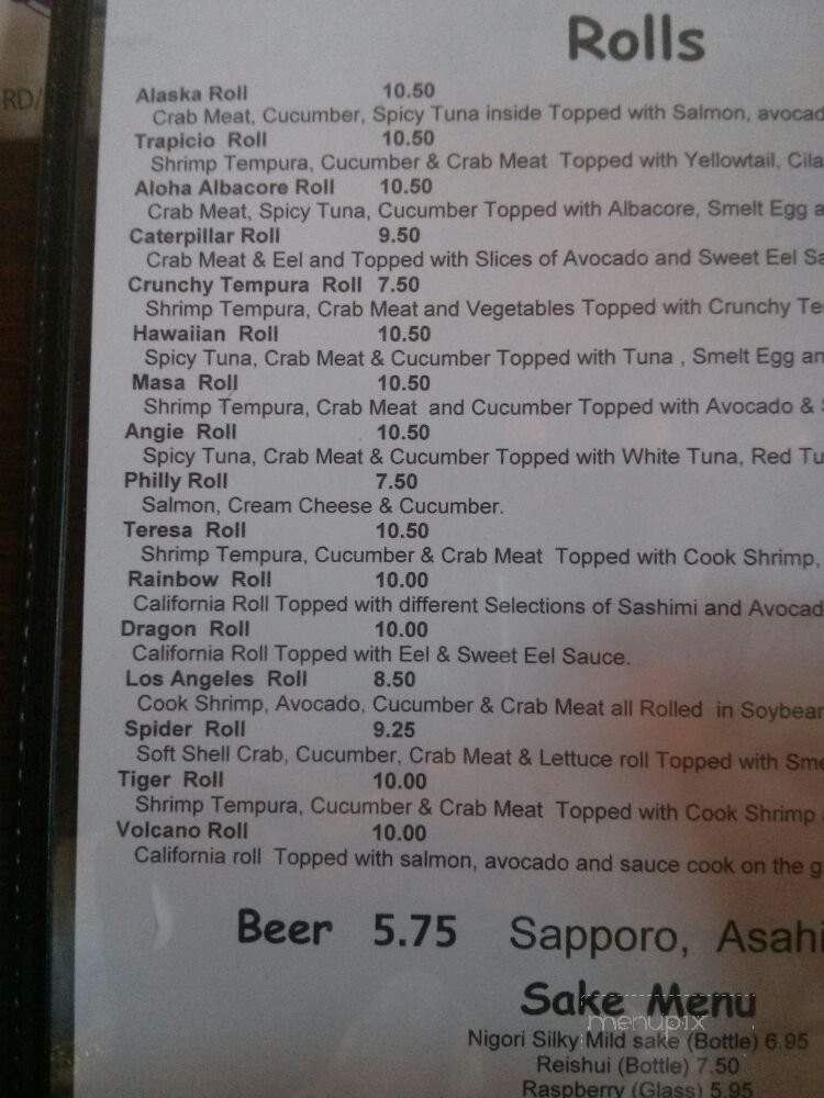 Masa Sushi Bon Appetit - Downey, CA menu_pic