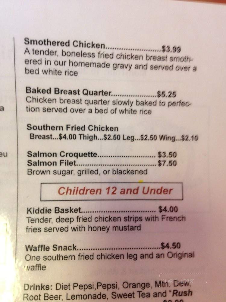 Rush Hour Chicken & Waffles - Saint Petersburg, FL menu_pic