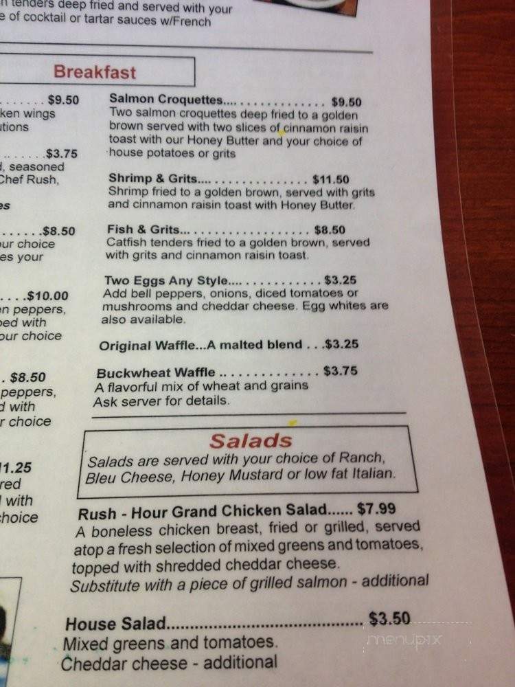 Rush Hour Chicken & Waffles - Saint Petersburg, FL menu_pic