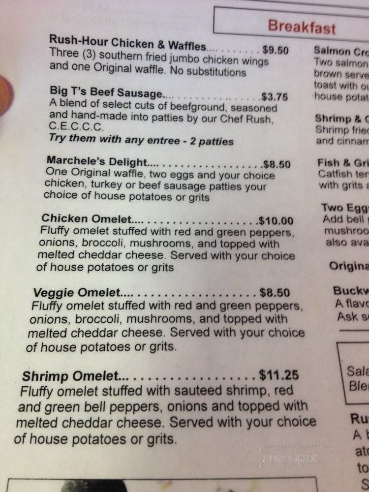 Rush Hour Chicken & Waffles - Saint Petersburg, FL menu_pic
