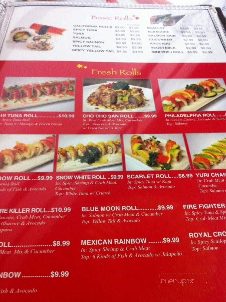 Hanabi Japanese Cuisine - Victorville, CA menu_pic
