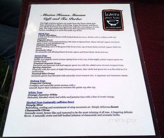 Mission Houses Museum Cafe and Tea Parlor - Honolulu, HI menu_pic