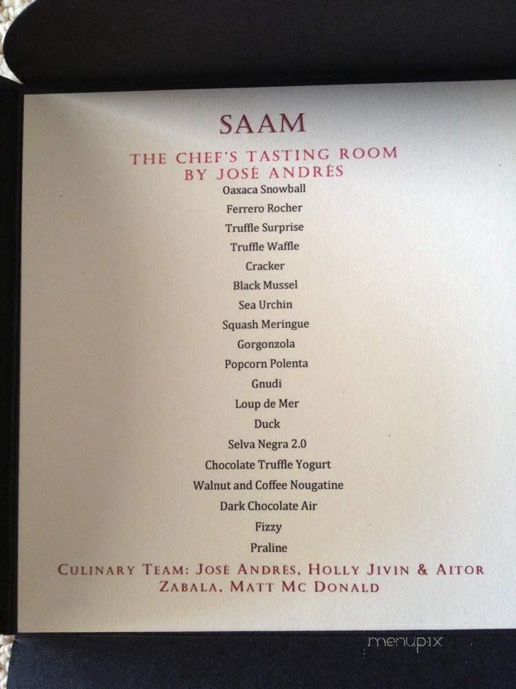 SAAM - Los Angeles, CA menu_pic