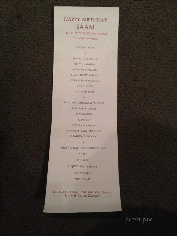 SAAM - Los Angeles, CA menu_pic