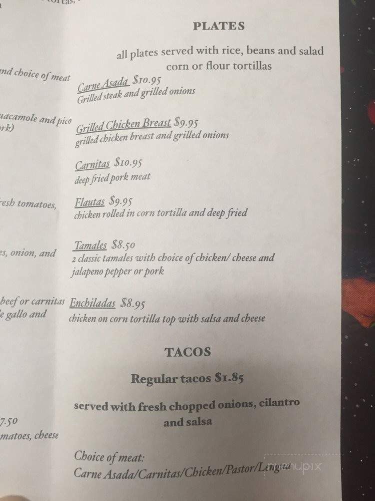 Diablo's JJ Taqueria - Burlingame, CA menu_pic