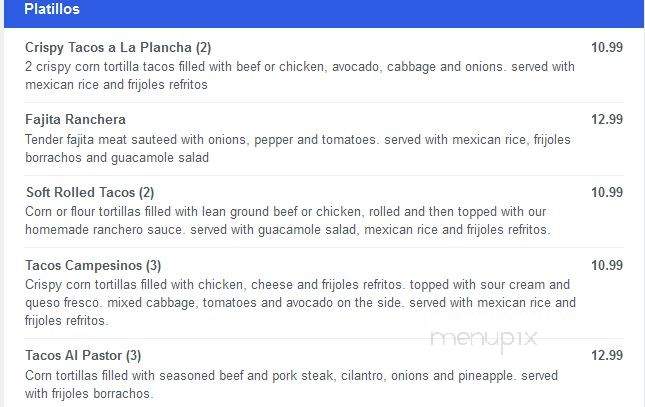 La Fogata Restaurant - Fort Myers, FL menu_pic