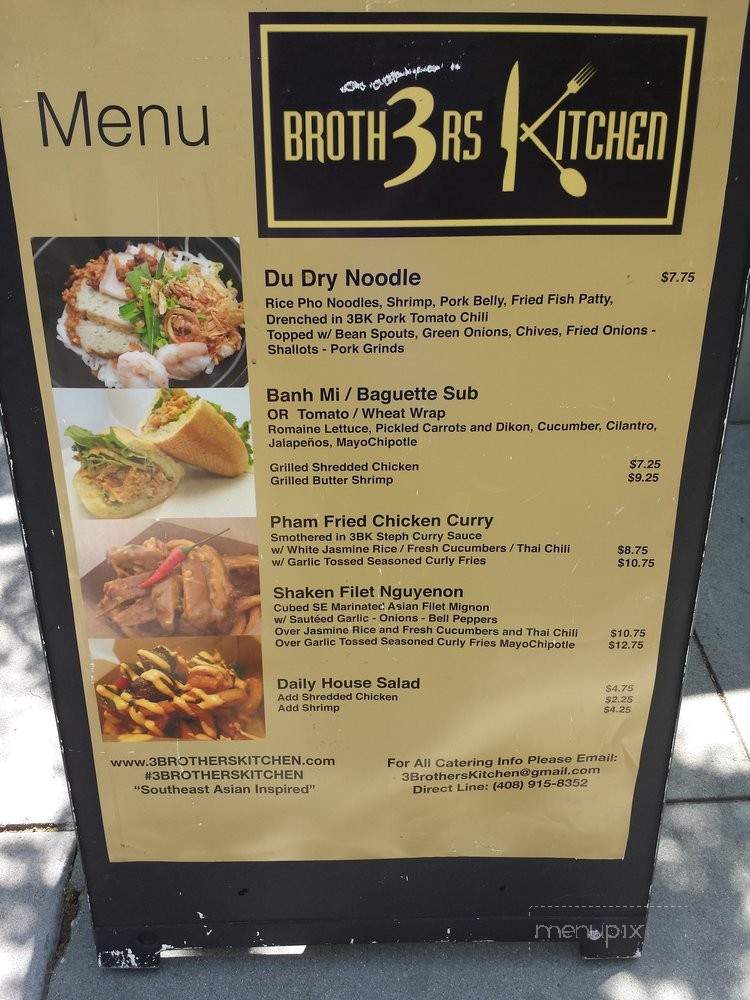 3 Brothers Kitchen - San Jose, CA menu_pic