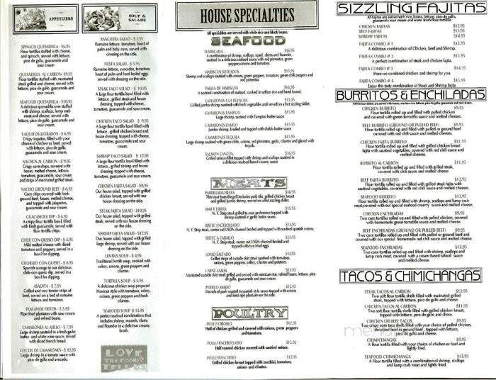 Fiesta Bar & Grill - Prince Frederick, MD menu_pic