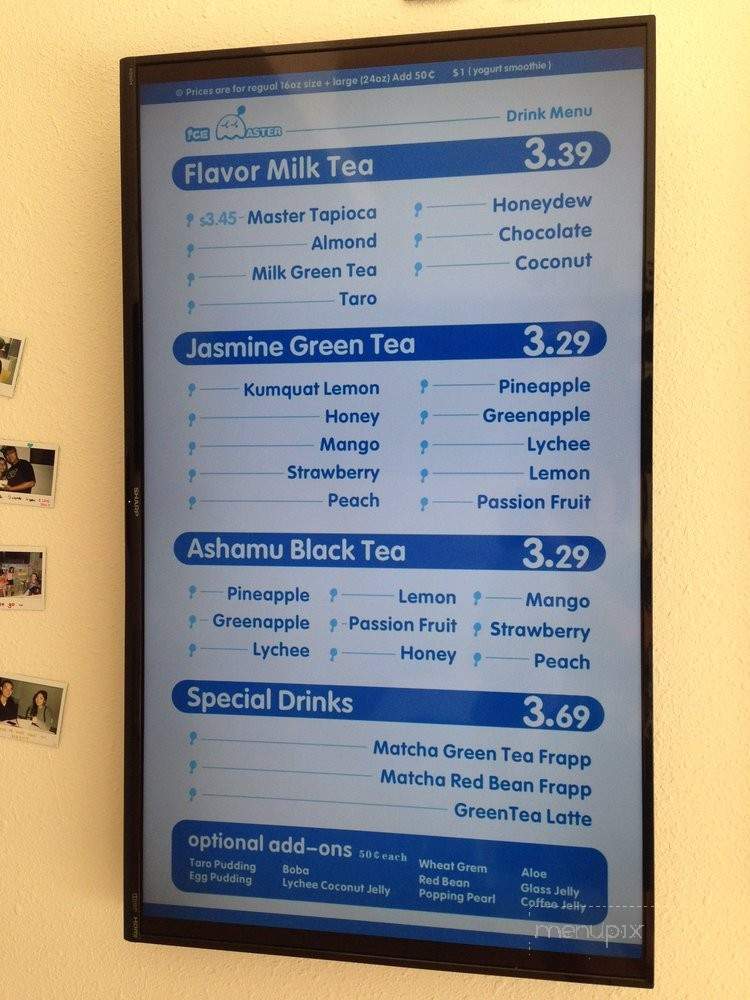 Ice Master - Los Angeles, CA menu_pic