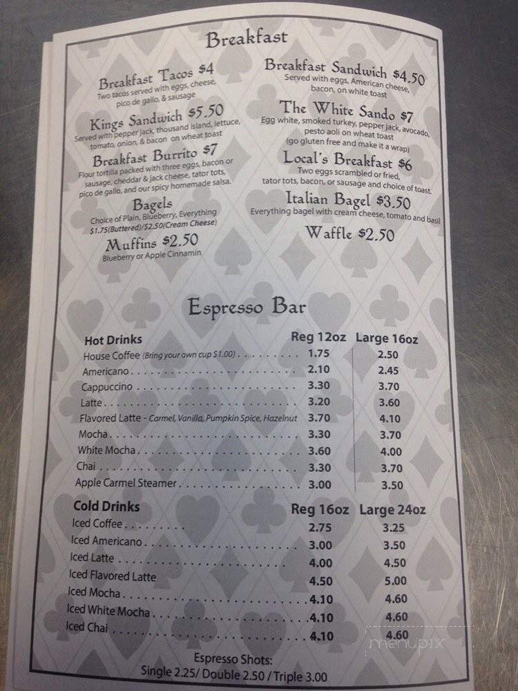 King's Cafe - Kings Beach, CA menu_pic