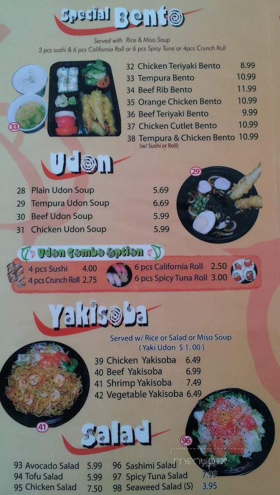 Wasabi Japanese Grill - Lakewood, CA menu_pic