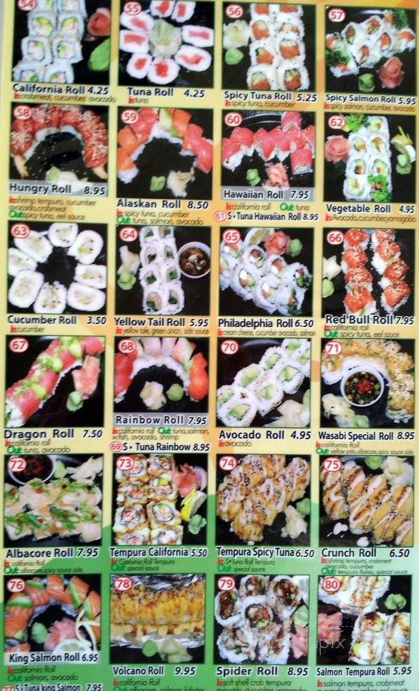 Wasabi Japanese Grill - Lakewood, CA menu_pic