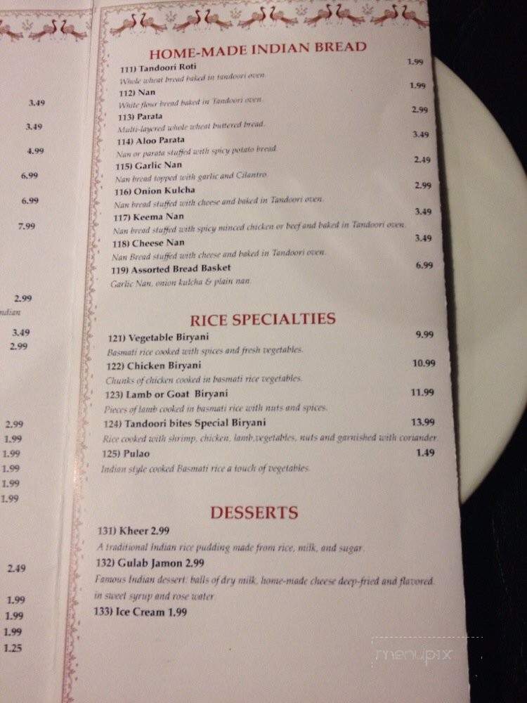 Tandoori Bites Indian Cuisine - Eureka, CA menu_pic