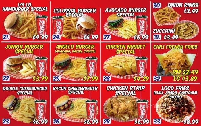 Angelo's Burgers - Pomona, CA menu_pic