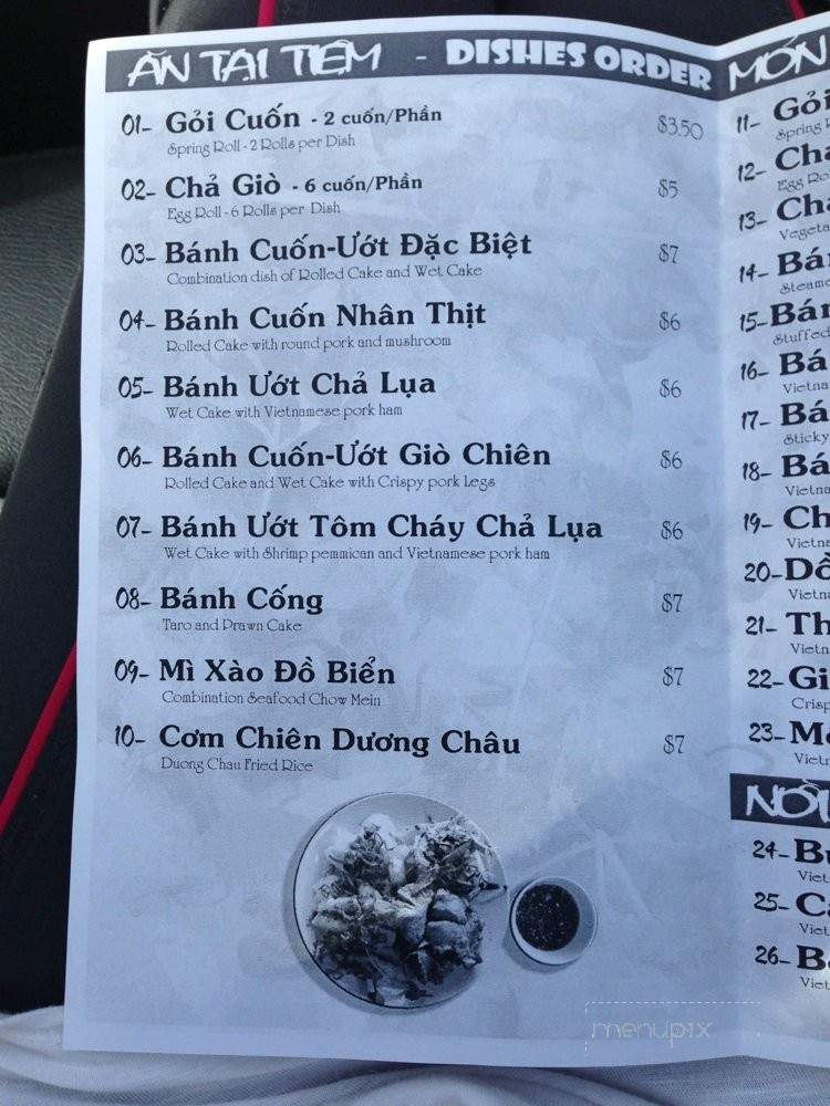 Phuong Nga Banh Cuon - San Diego, CA menu_pic