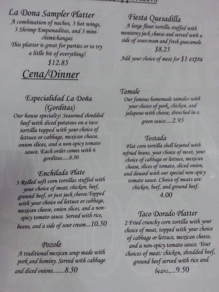 /250285839/La-Dona-Menu-Fairfield-CA - Fairfield, CA