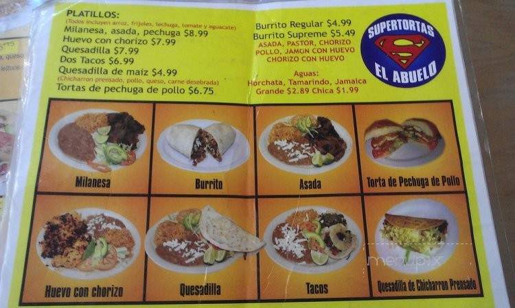 El Abuelo - Sacramento, CA menu_pic