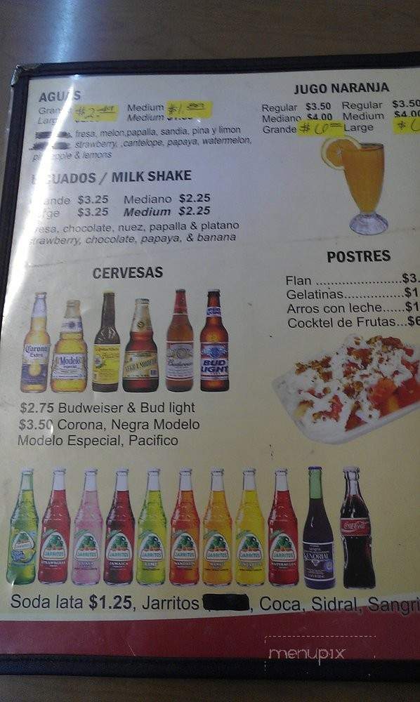 El Abuelo - Sacramento, CA menu_pic
