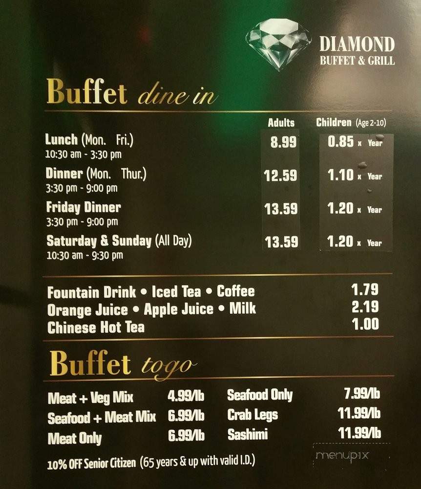 Diamond Buffet & Grill - Los Angeles, CA menu_pic