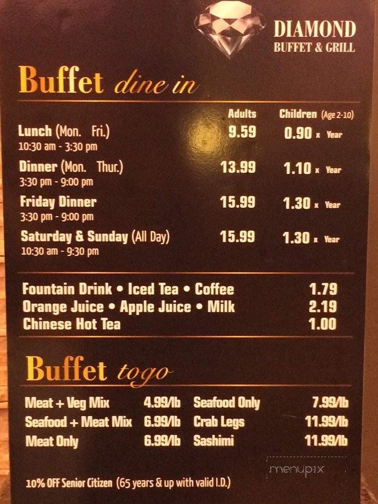 Diamond Buffet & Grill - Los Angeles, CA menu_pic