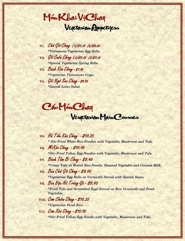 Viet Cafe - Edison, NJ menu_pic
