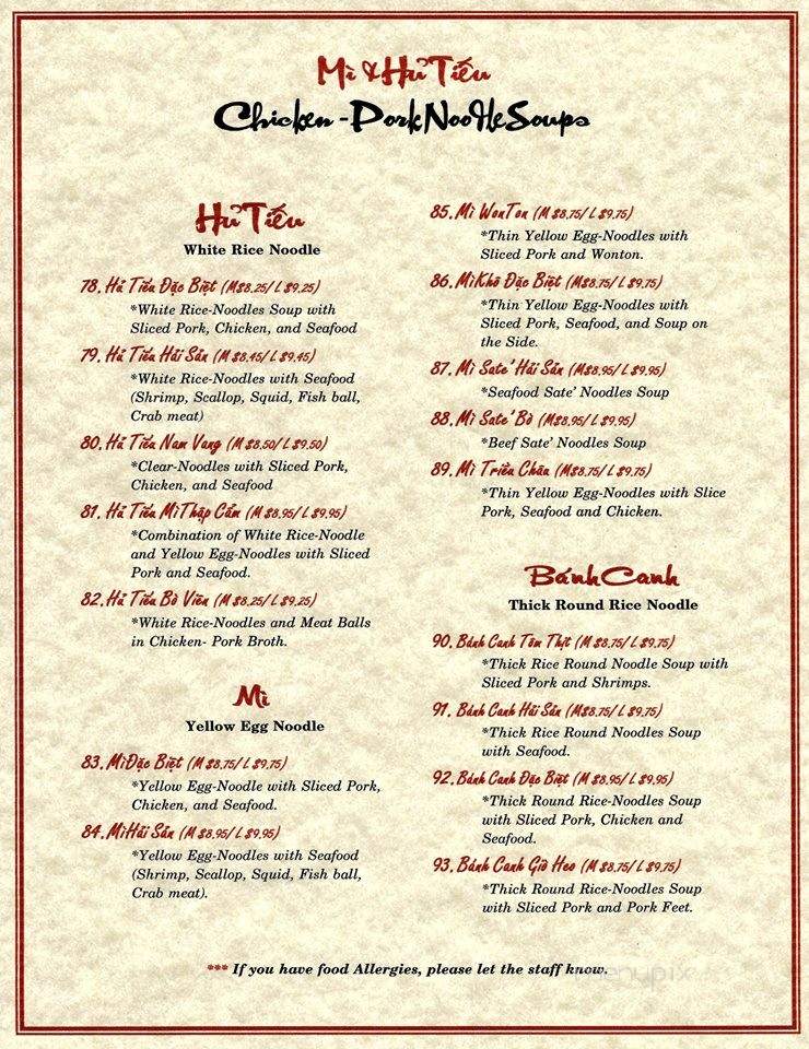 Viet Cafe - Edison, NJ menu_pic