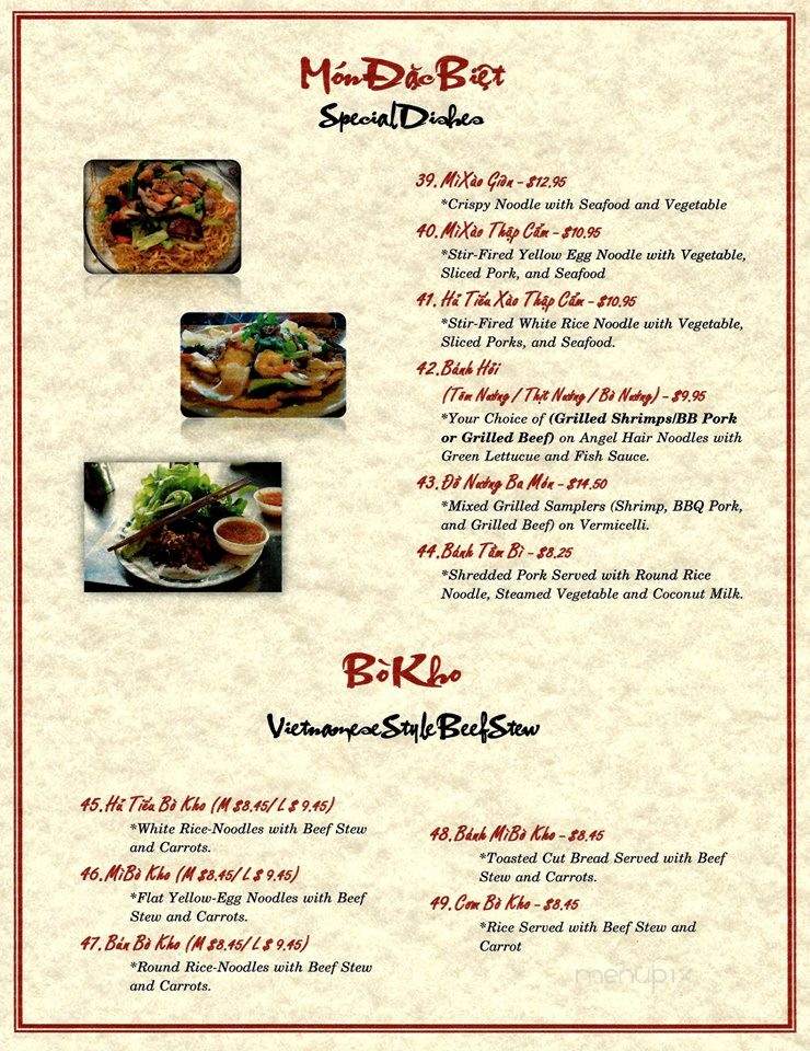 Viet Cafe - Edison, NJ menu_pic