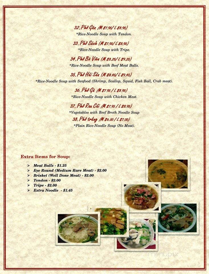 Viet Cafe - Edison, NJ menu_pic