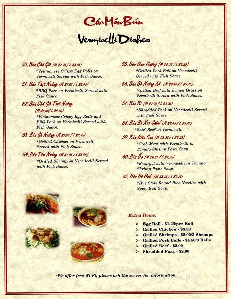 Viet Cafe - Edison, NJ menu_pic