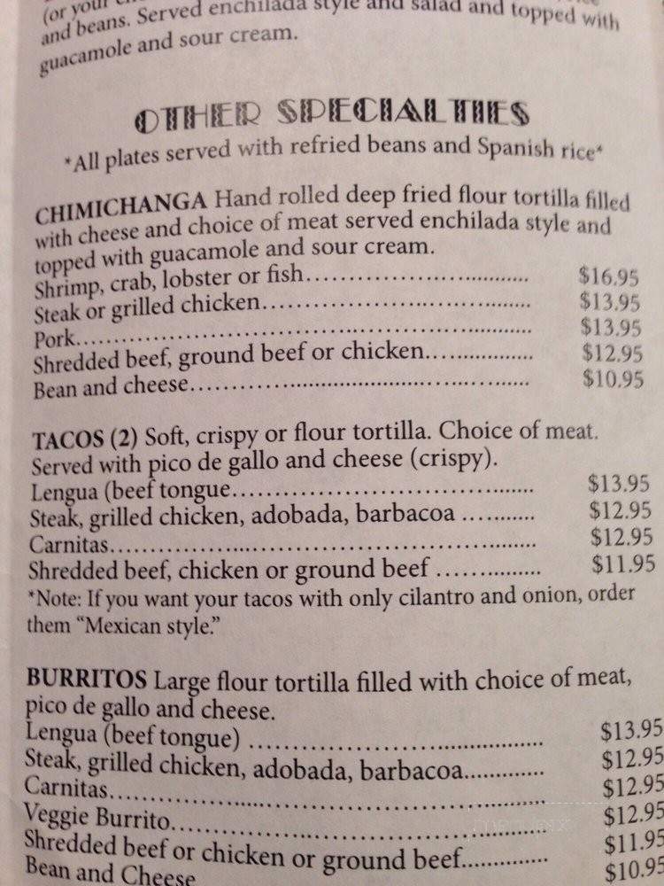 Don Goyo's Mexican Food - Kaneohe, HI menu_pic