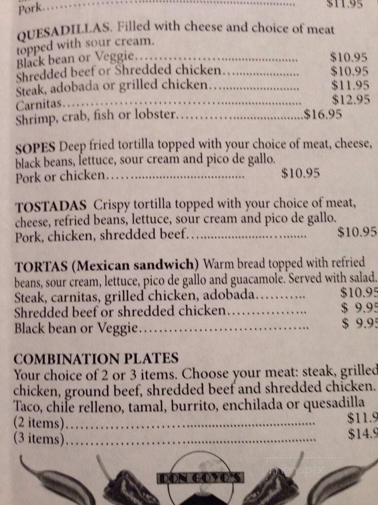 Don Goyo's Mexican Food - Kaneohe, HI menu_pic