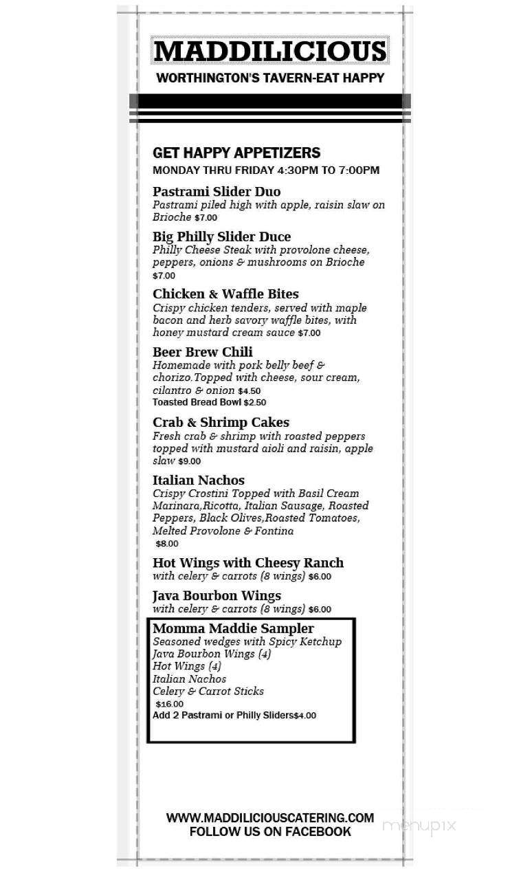 Worthington's Tavern - Riverside, CA menu_pic