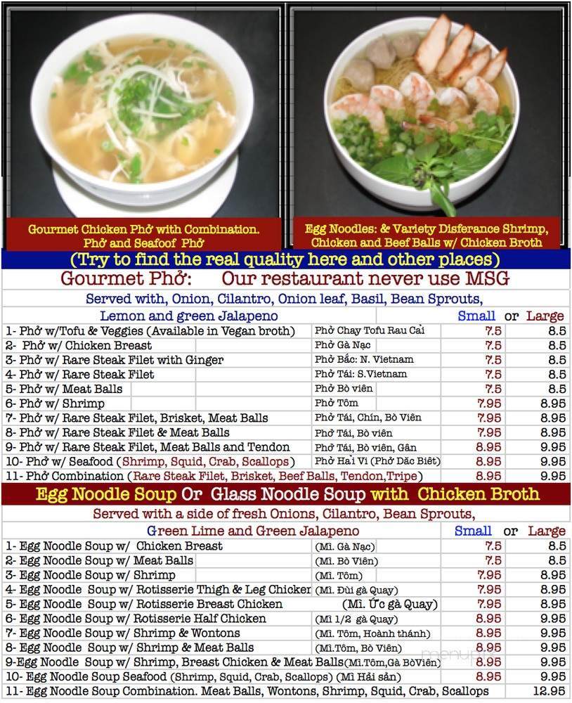 Pho Burbank - Burbank, CA menu_pic