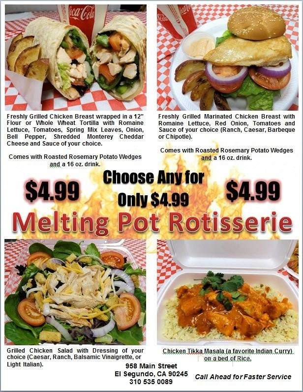 Melting Pot Rotisserie - El Segundo, CA menu_pic