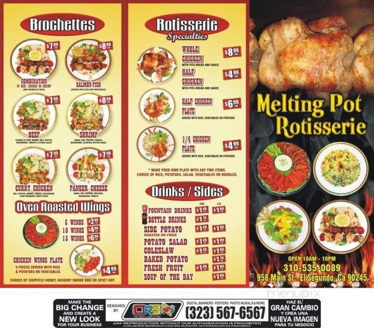 Melting Pot Rotisserie - El Segundo, CA menu_pic